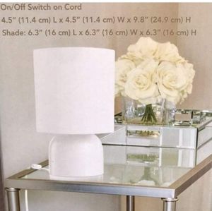 Sumbeam white table lamp light bulb incluided